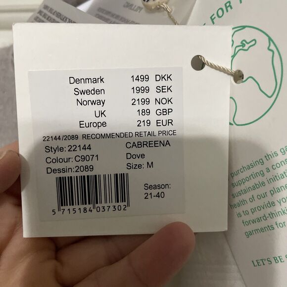 Baum Und Pferdgarten Cabreena Cropped Sweater Collar Gray Sz Medium Retail $249 - Picture 3 of 9